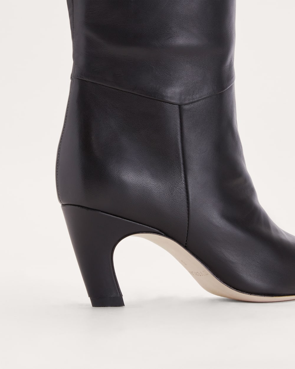 The Banana Boot in Black — detail view
