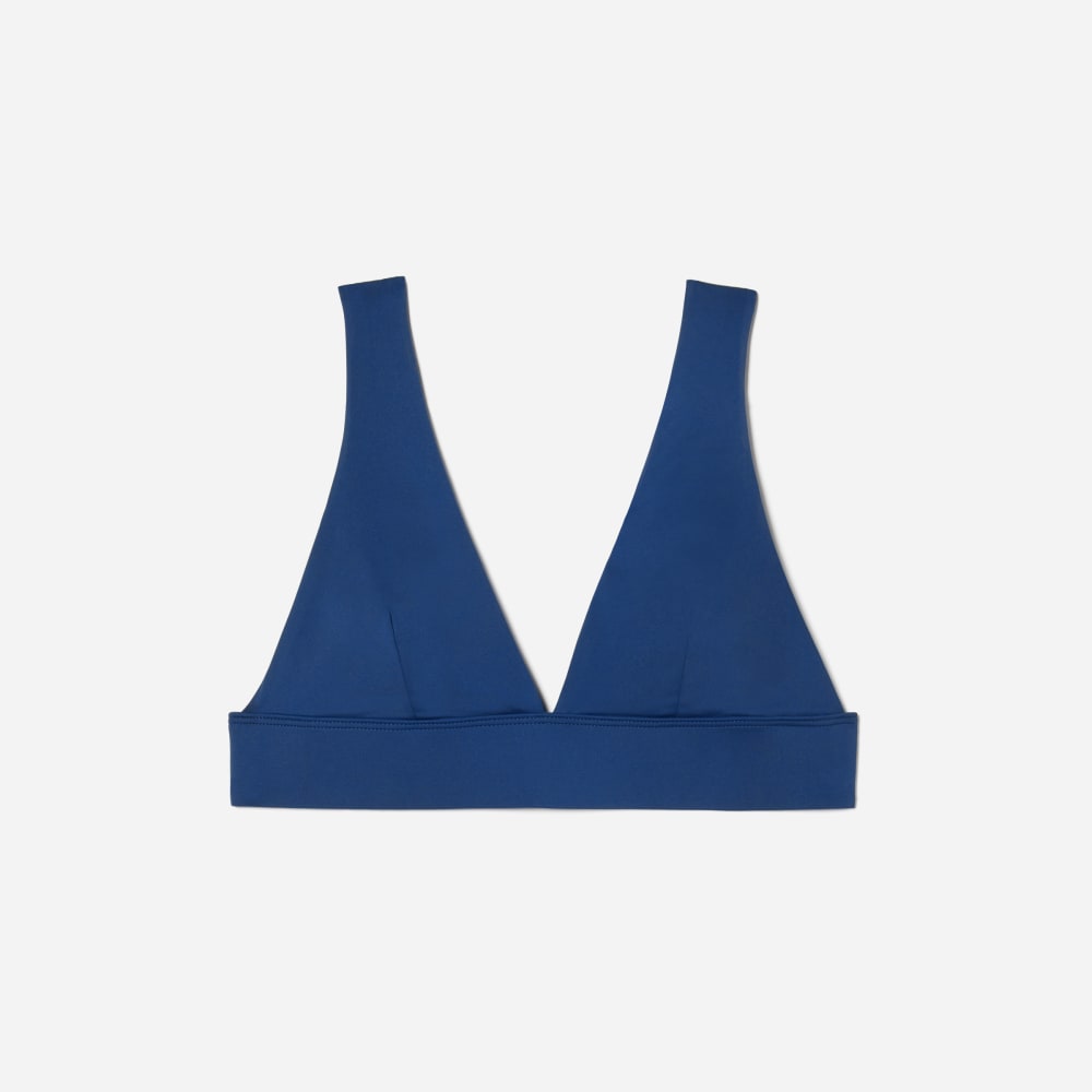 The Triangle Bikini Top in Blue Dusk — front view