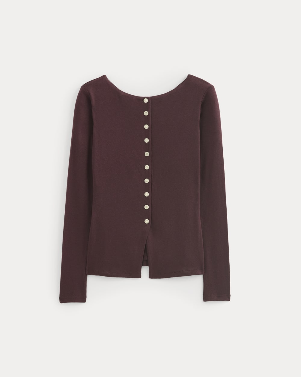 Button-Up Top in Butterluxe in Deep Plum — alternate view