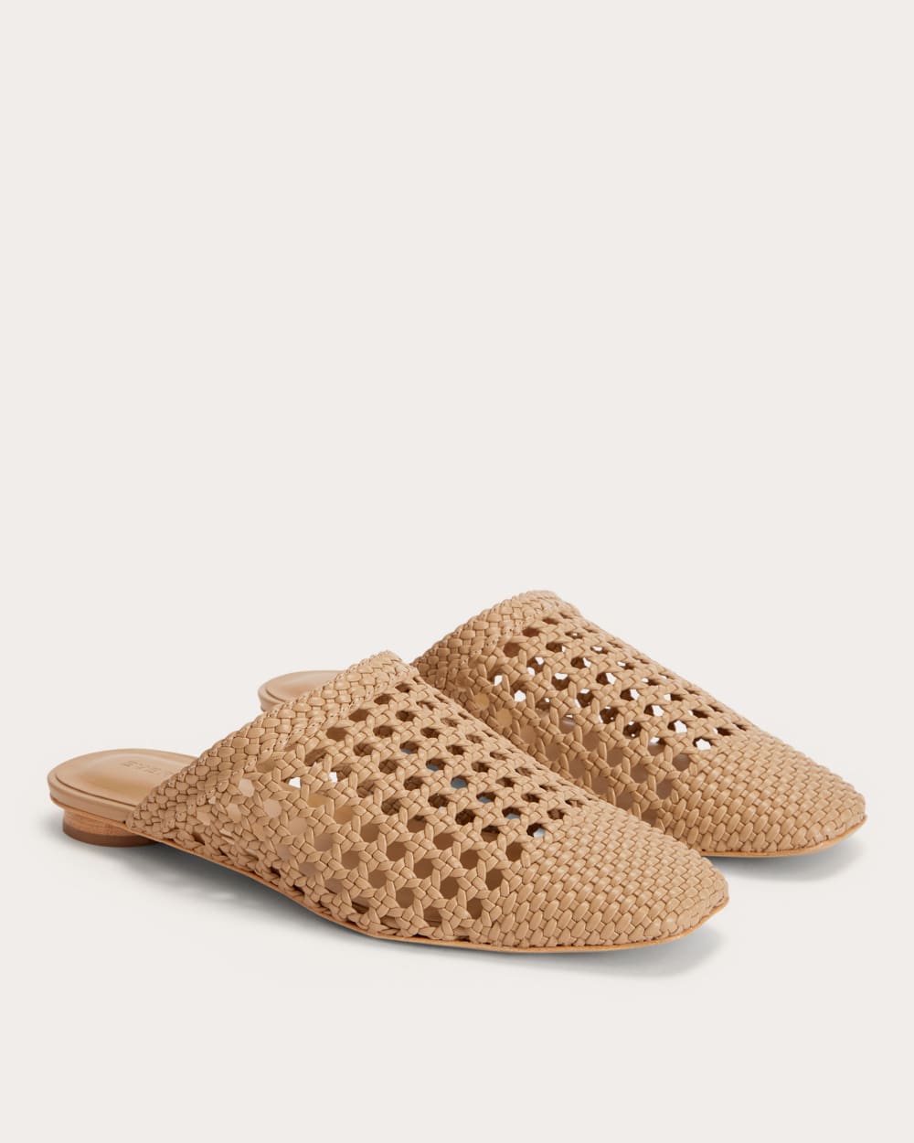 The Day Mule in Light Taupe Woven — detail view