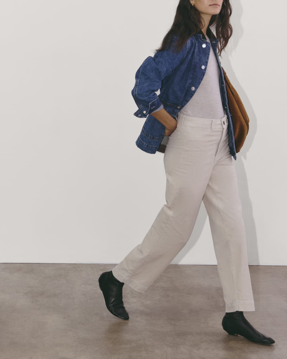 The Sailor Pant in Corduroy in Sandstone — alternate view