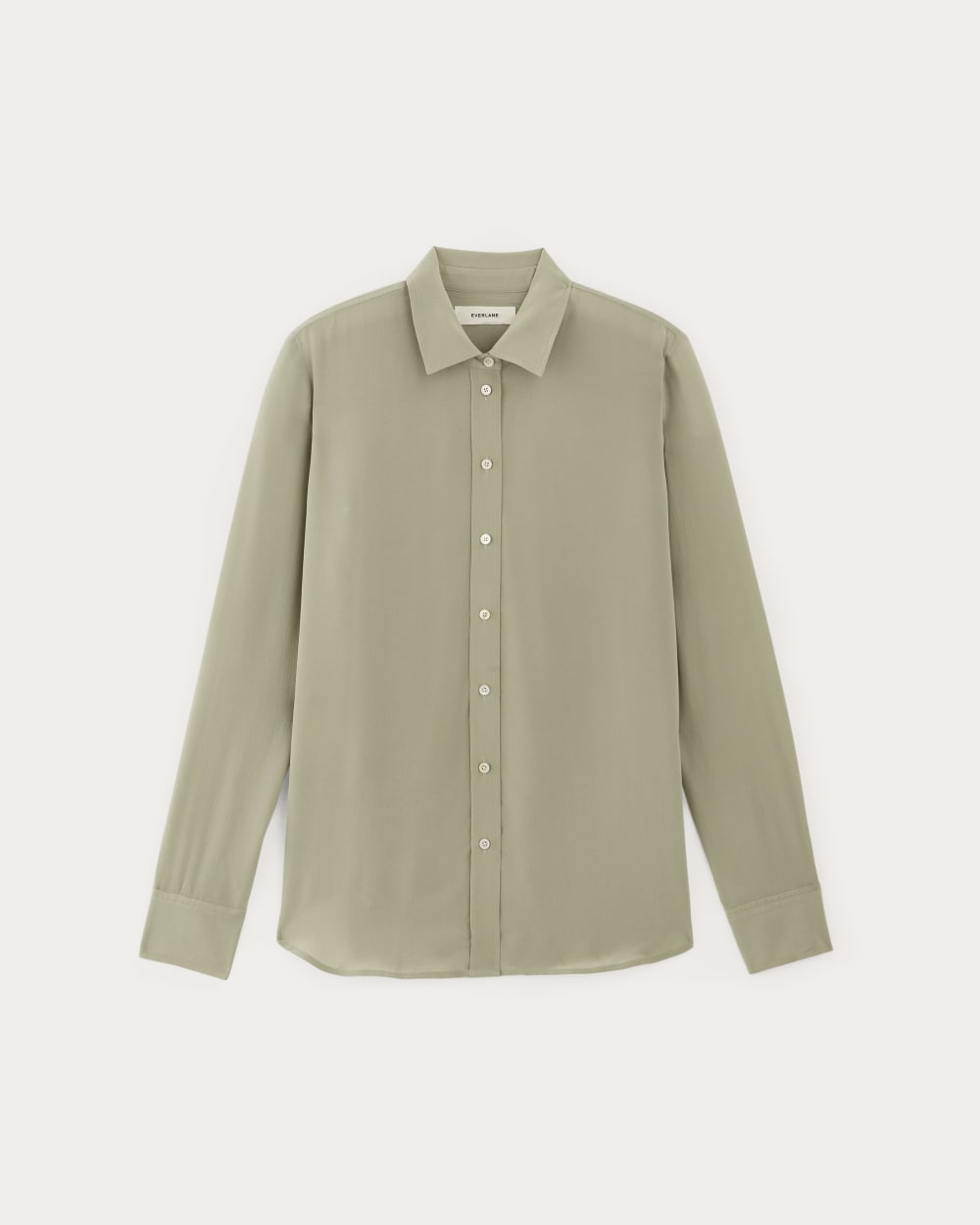 The Must-Have Shirt in Washable Silk in Seagrass — alternate view