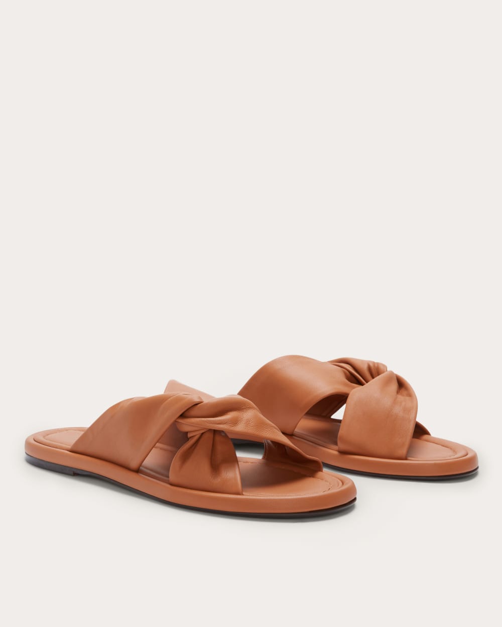 The Day Twist Sandal in Desert Tan — detail view