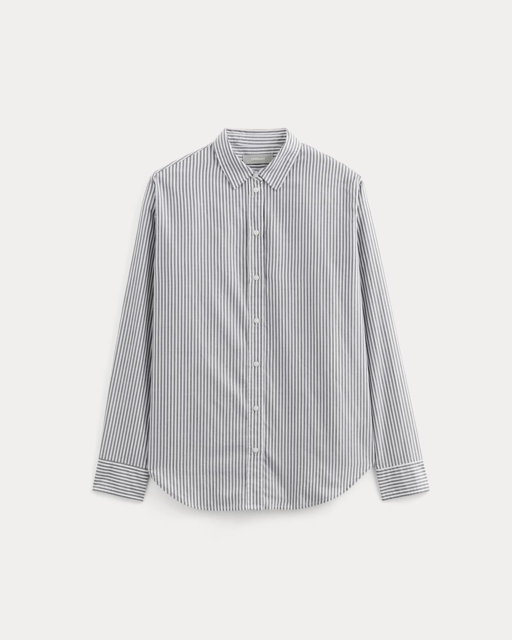 The Must-Have Shirt in Silky Cotton in Grey / White — alternate view