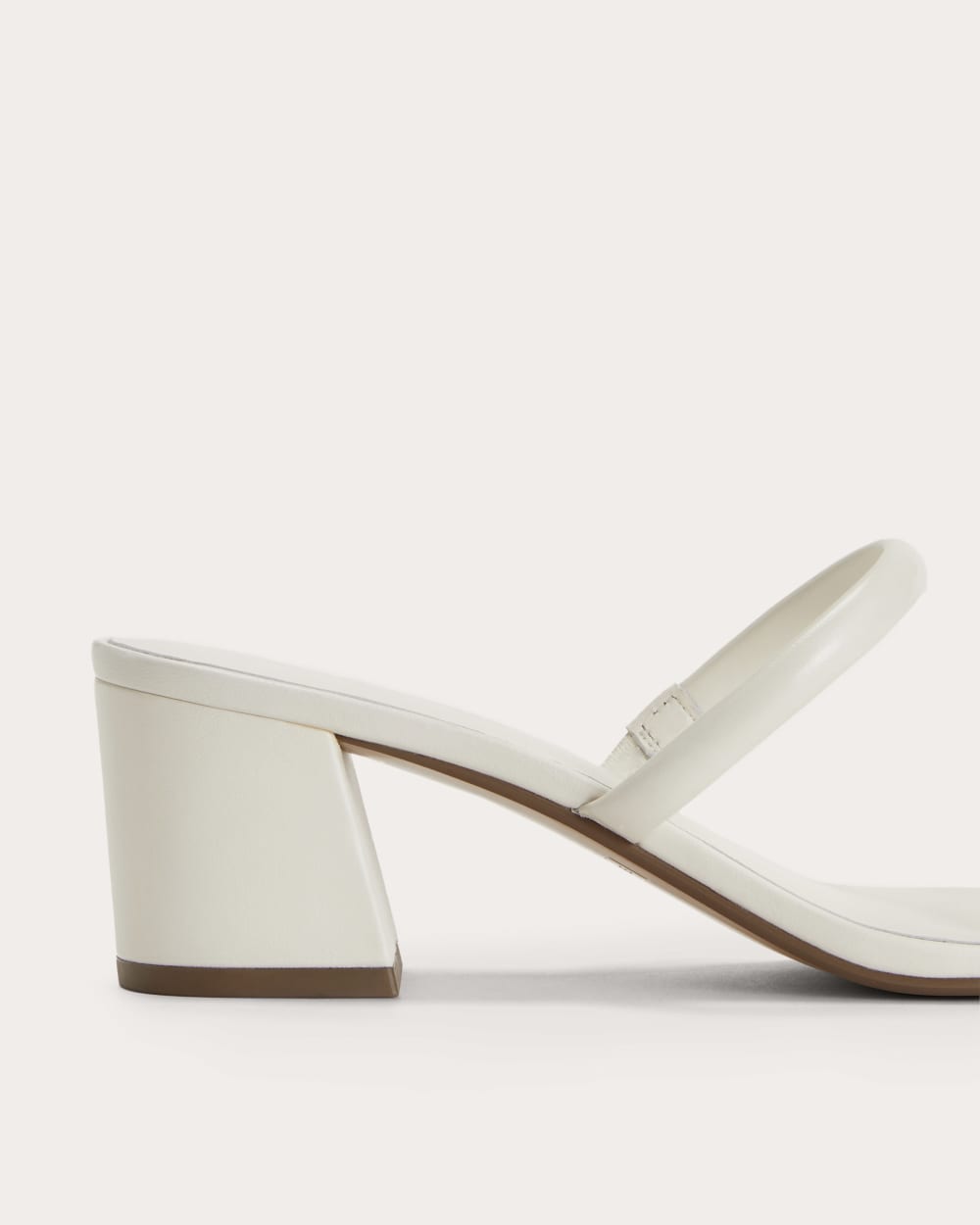 The Double Strap Heel in Canvas — detail view