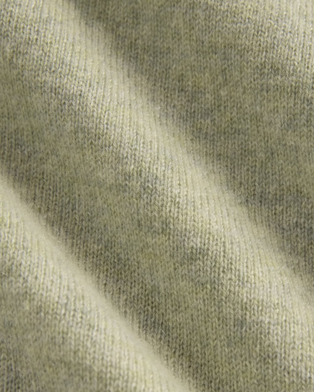 The Classic Tank in Cashmere in Light Heathered Moss — detail view