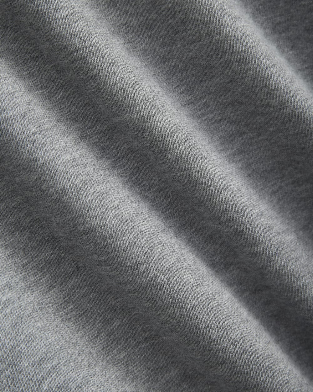 Lightweight Terry Polo Sweatshirt in Vintage Heather Grey — detail view