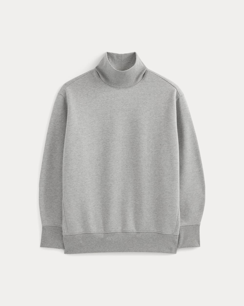 Luxe Fleece Turtleneck in Vintage Heather Grey — alternate view