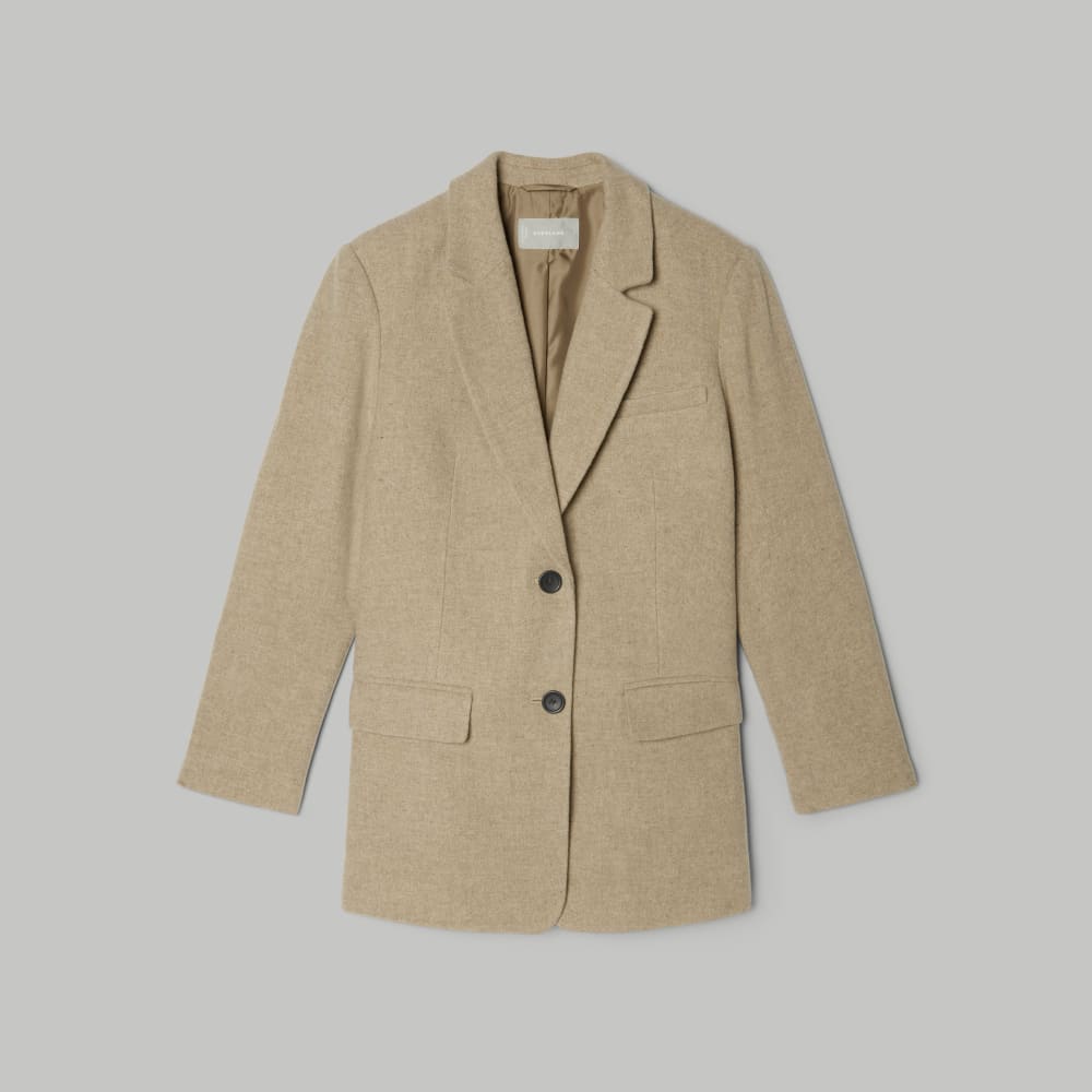 The Oversized Blazer in Wool in Toasted Tan — alternate view