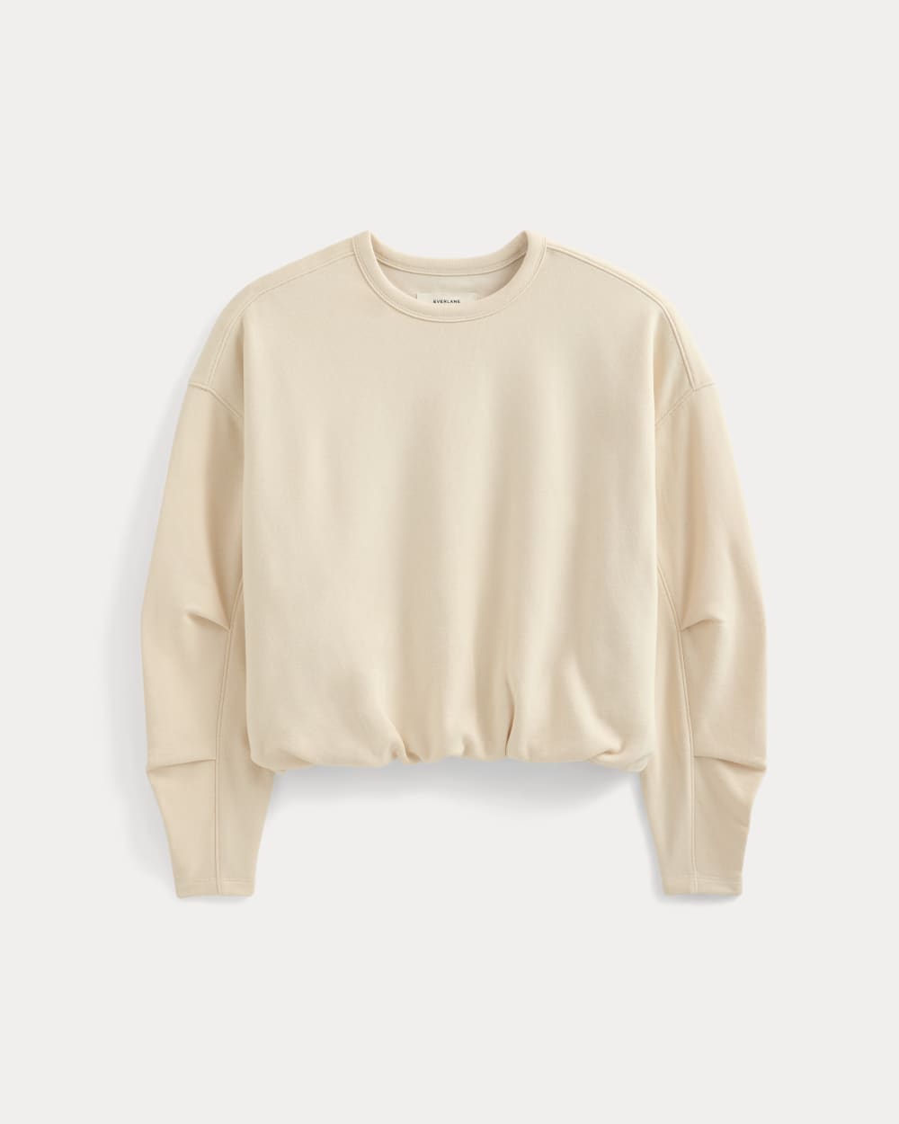 Lightweight Terry Bubble Sweatshirt in Parchment — alternate view