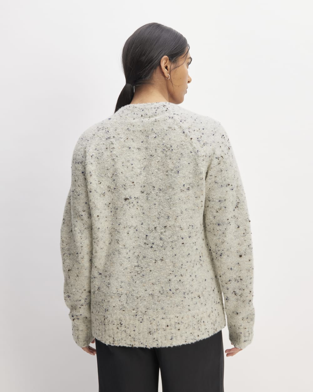 The Confetti Cardigan in Bone Multi — detail view