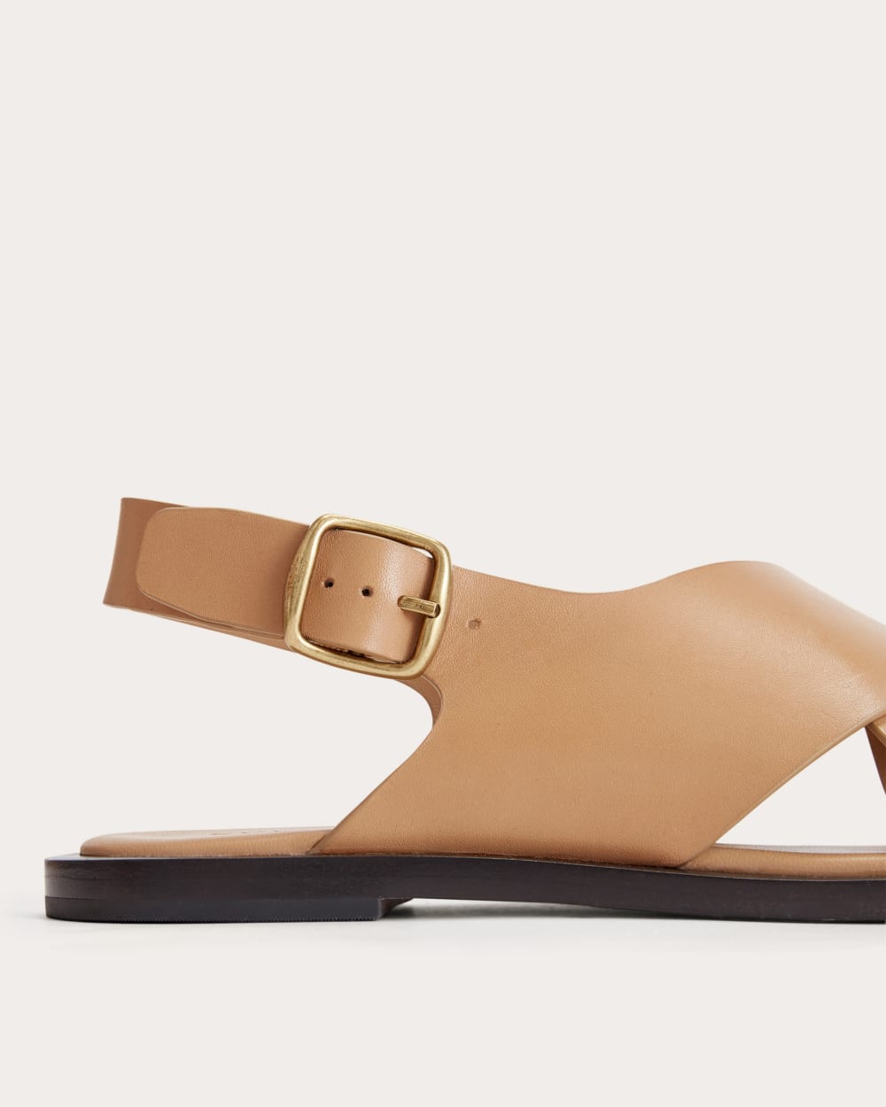 The City Crossover Sandal in Light Taupe — detail view