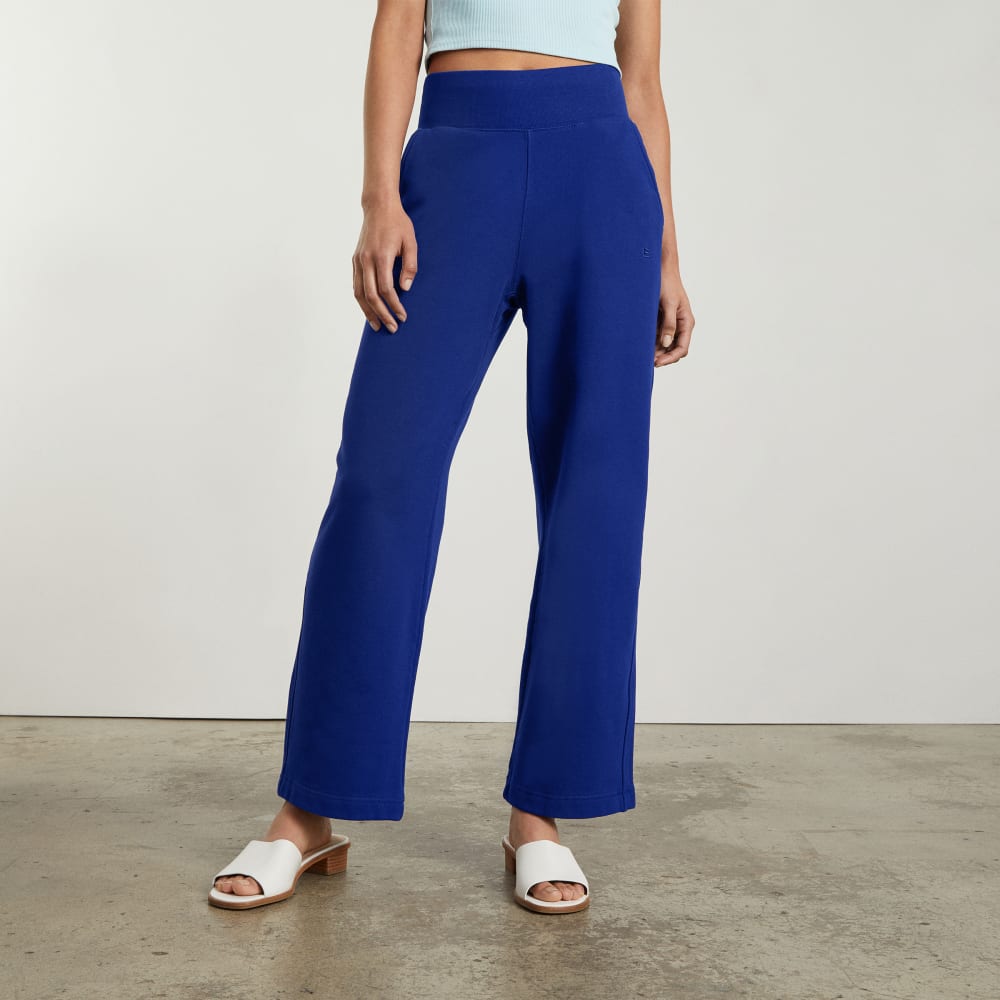 The Track High-Waist Pant in Cobalt — alternate view