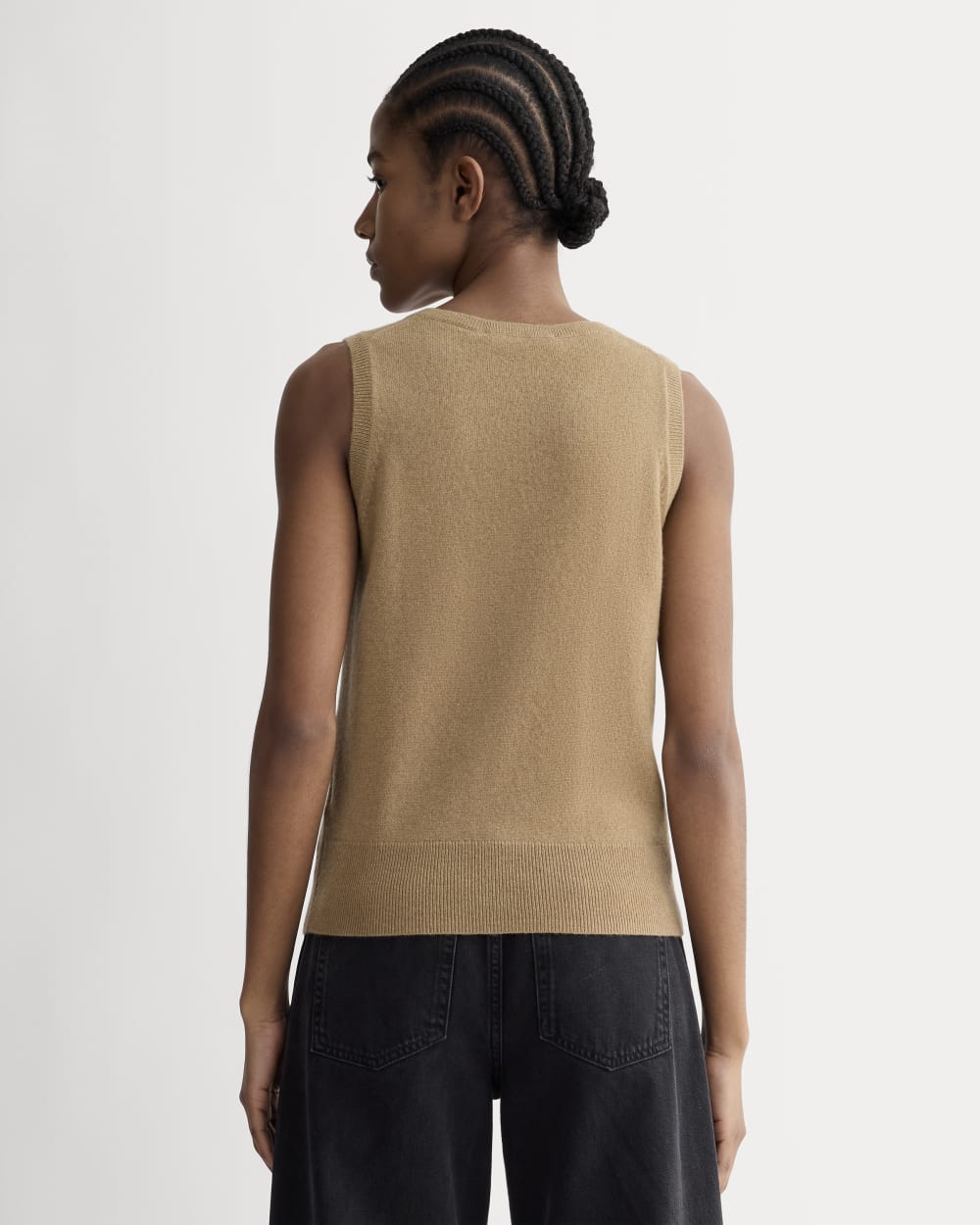The Classic Tank in Cashmere in Tiger's Eye — detail view