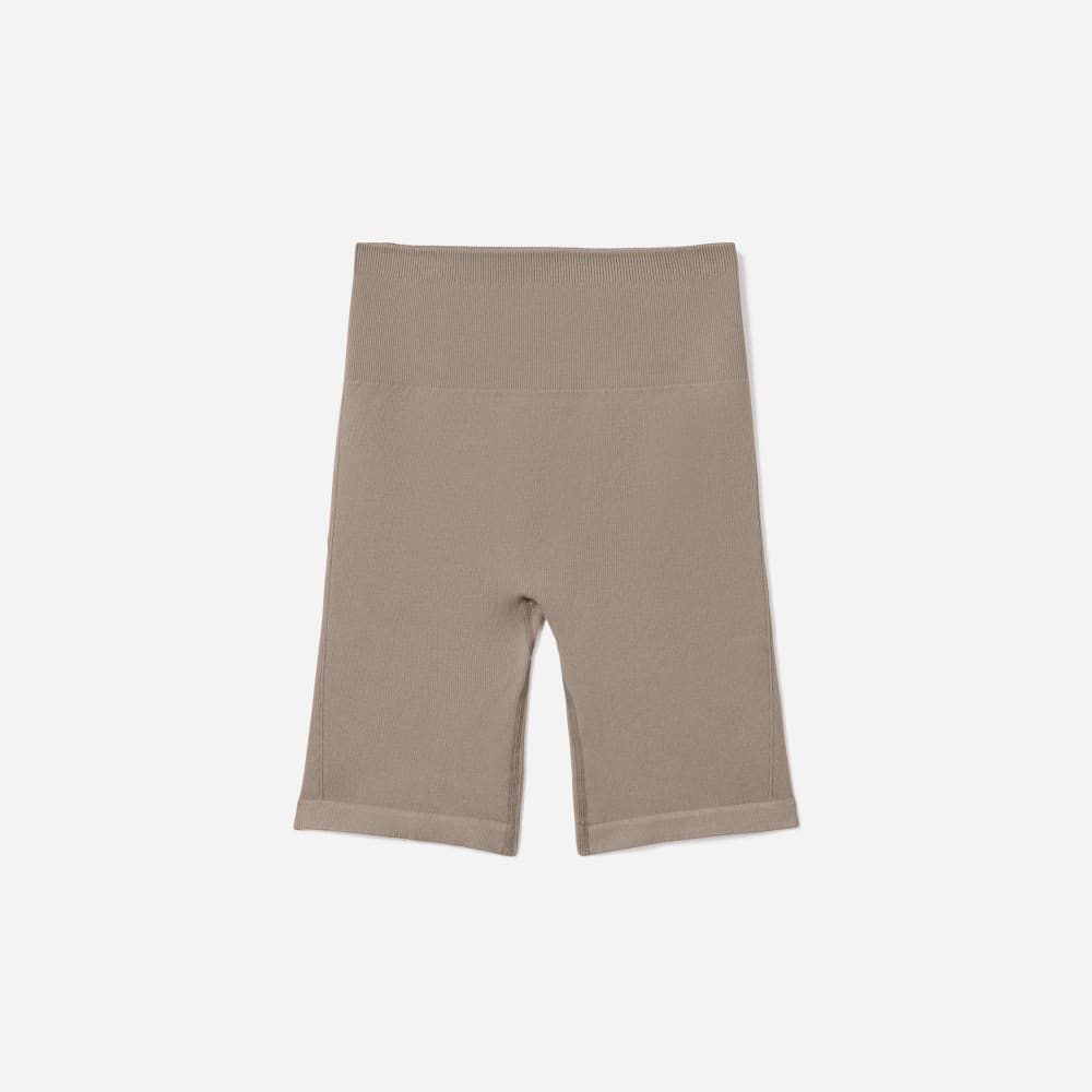 The Seamless Bike Short in Burnt Sugar — front view
