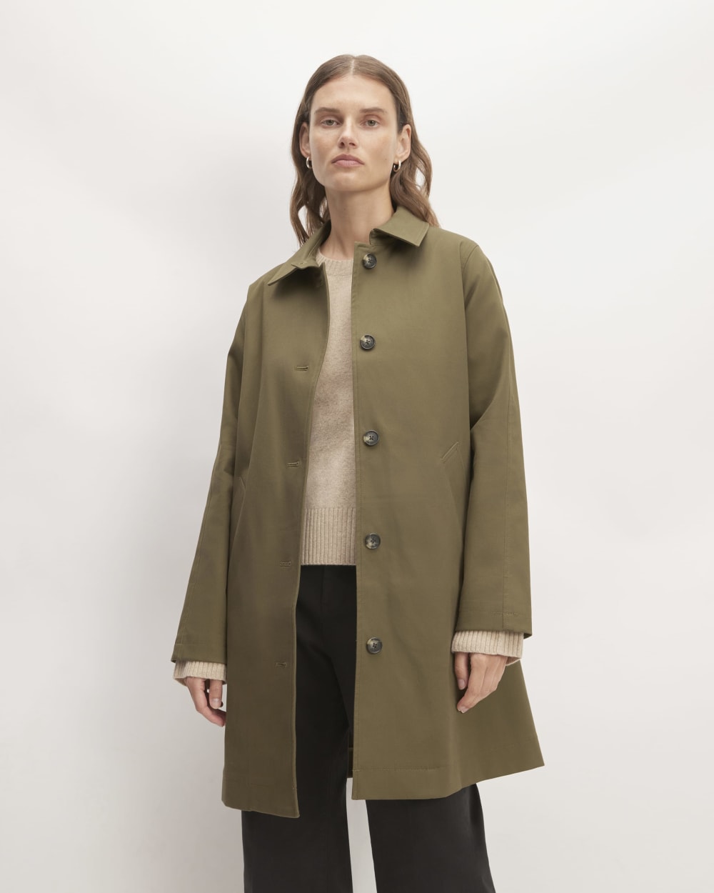 The Mac Coat in Beech — front view