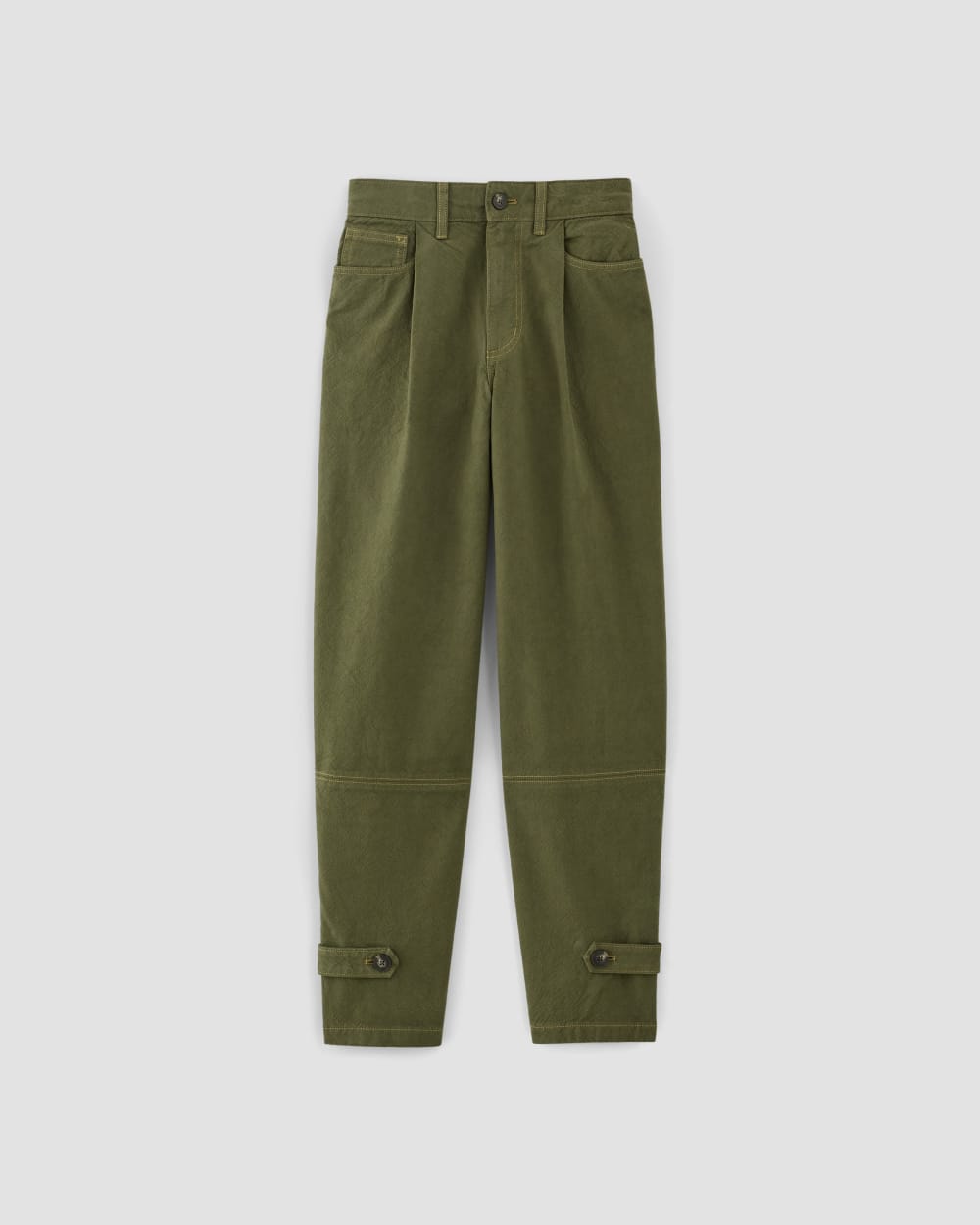 The Everlane x Marques' Almeida Canvas Oversized Barrel Pant in Deep Moss Green — alternate view