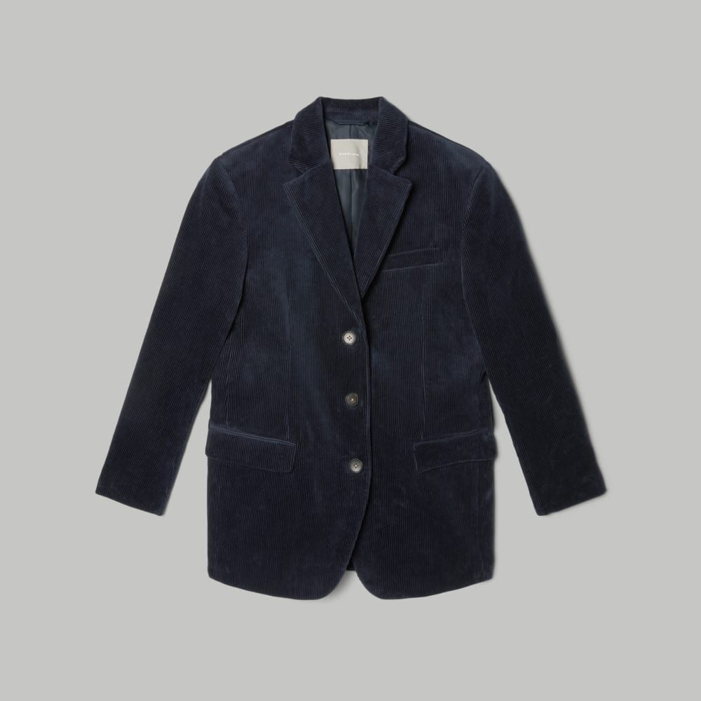 The Corduroy ’80s Blazer in Deep Navy — alternate view