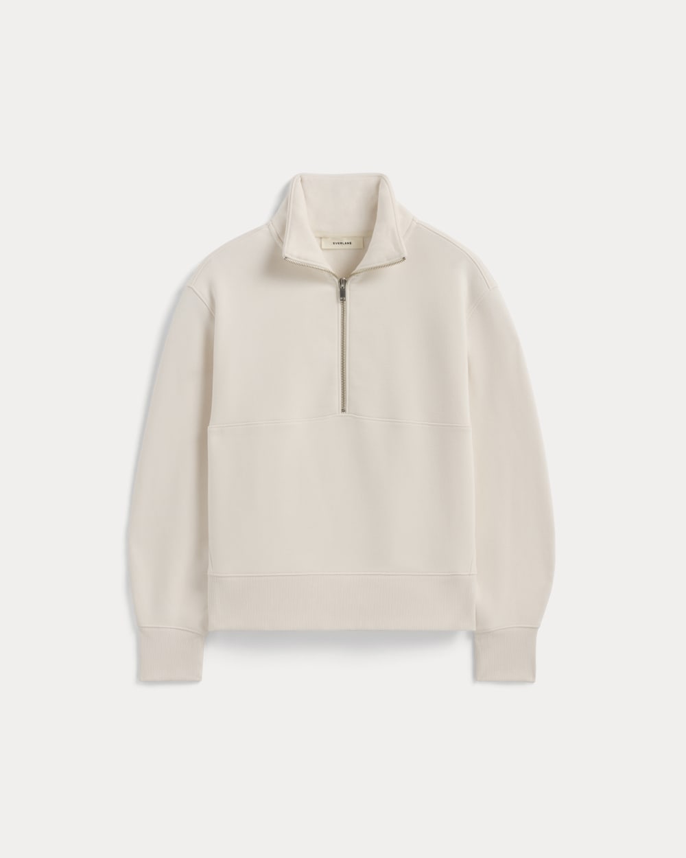 Luxe Fleece Half-Zip Sweatshirt in Bone — alternate view