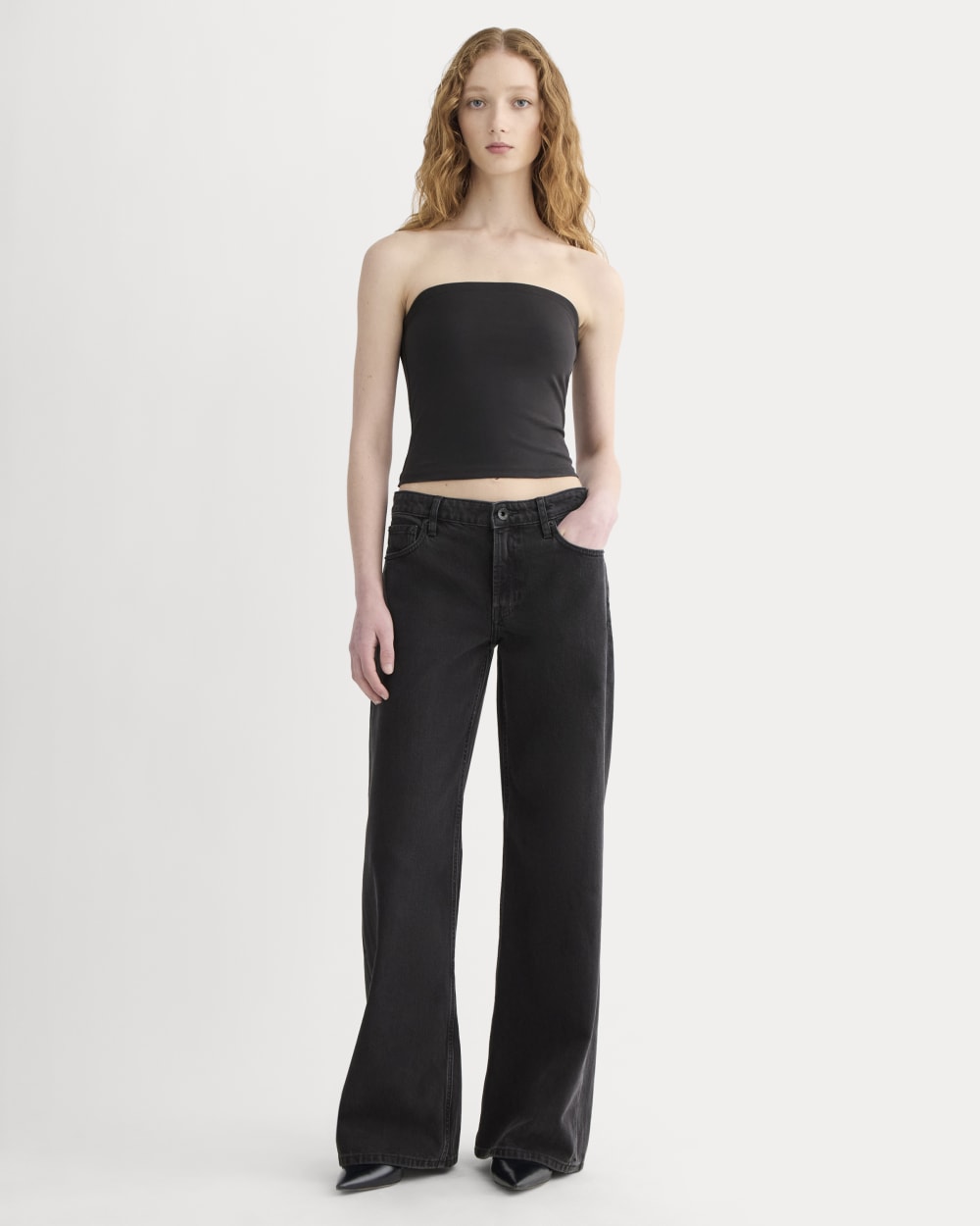 The Form Tube Top in Black — detail view