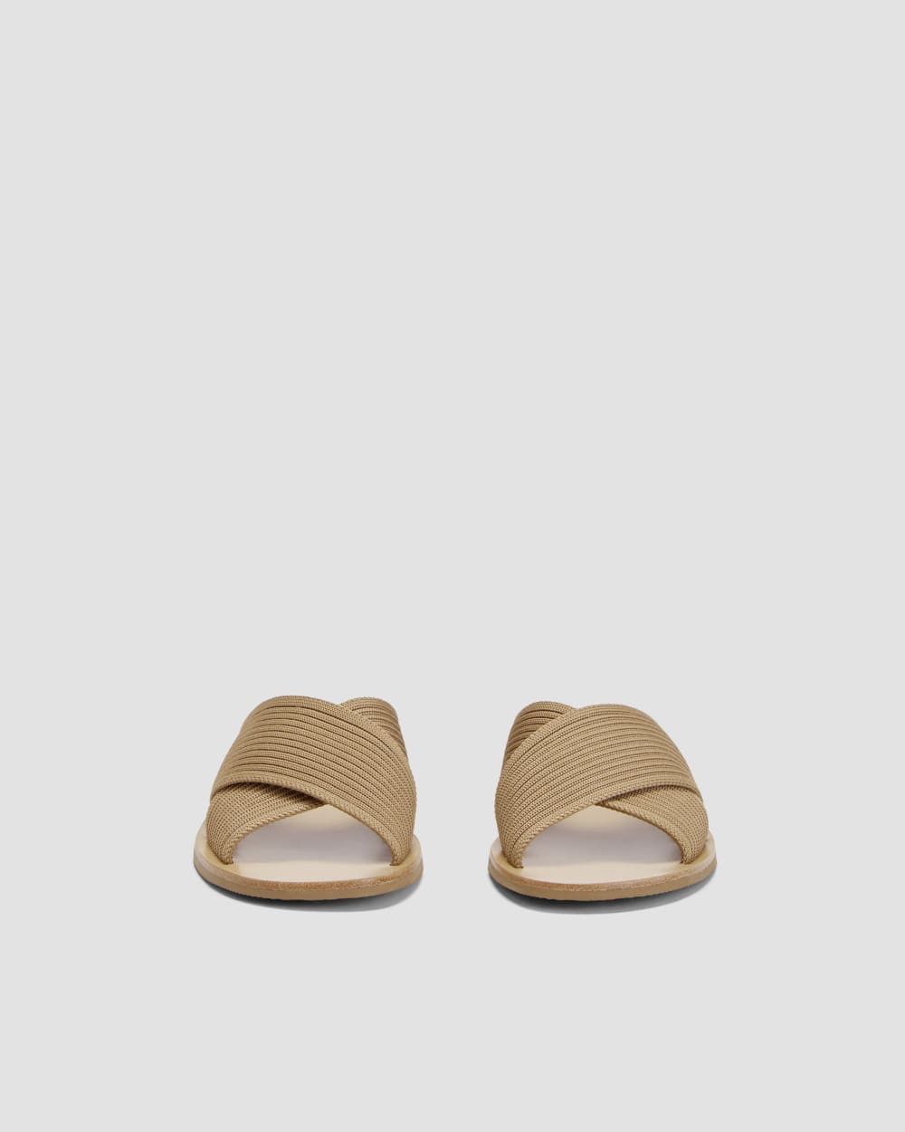 The Day Crossover Sandal in Caramel — detail view