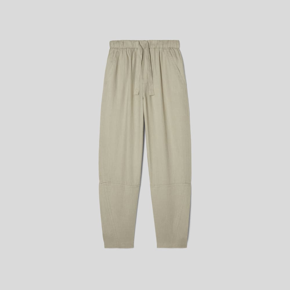 The Linen Pull-On Barrel Pant in Seagrass — alternate view