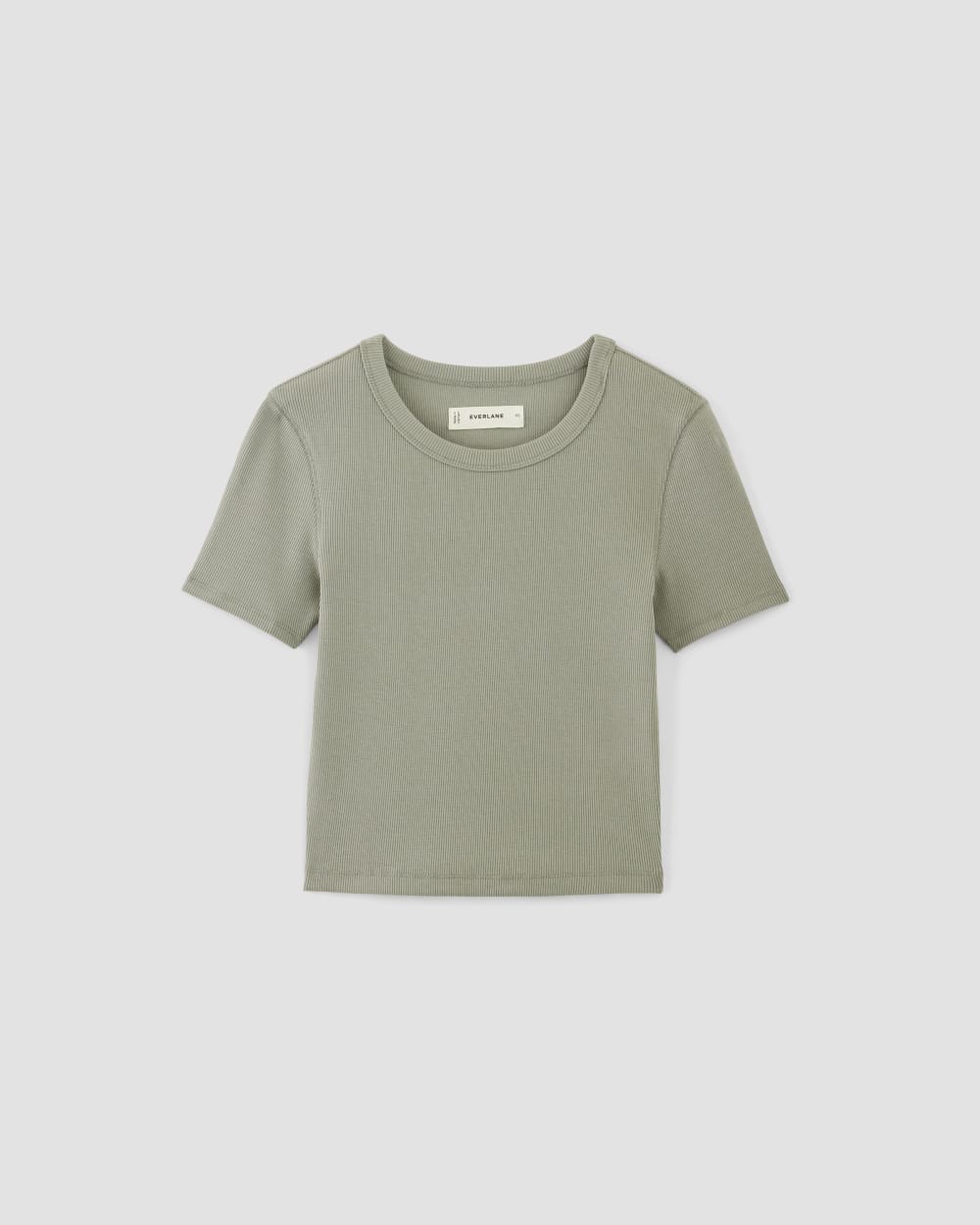 The ’90s Rib Tee in Sage Green — alternate view