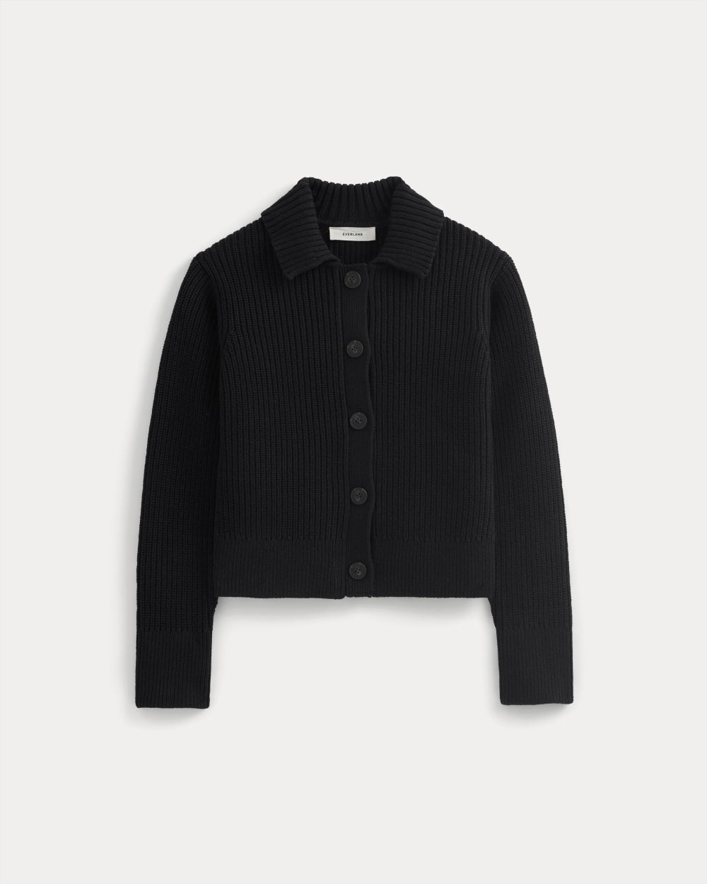 Shrunken Cardigan in Everyday Cotton in Black — alternate view