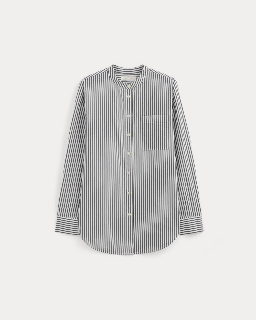 The Oversized Shirt in Ultrasoft Cotton in Optic White / Black — alternate view