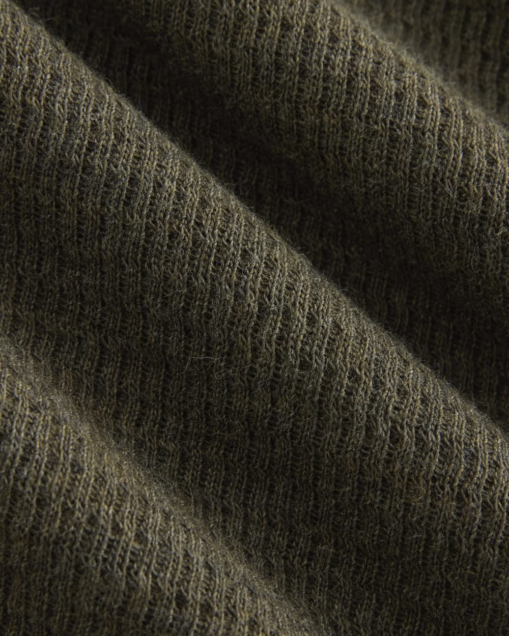 Boxy Henley in Cozy Waffle in Heather Beech — detail view