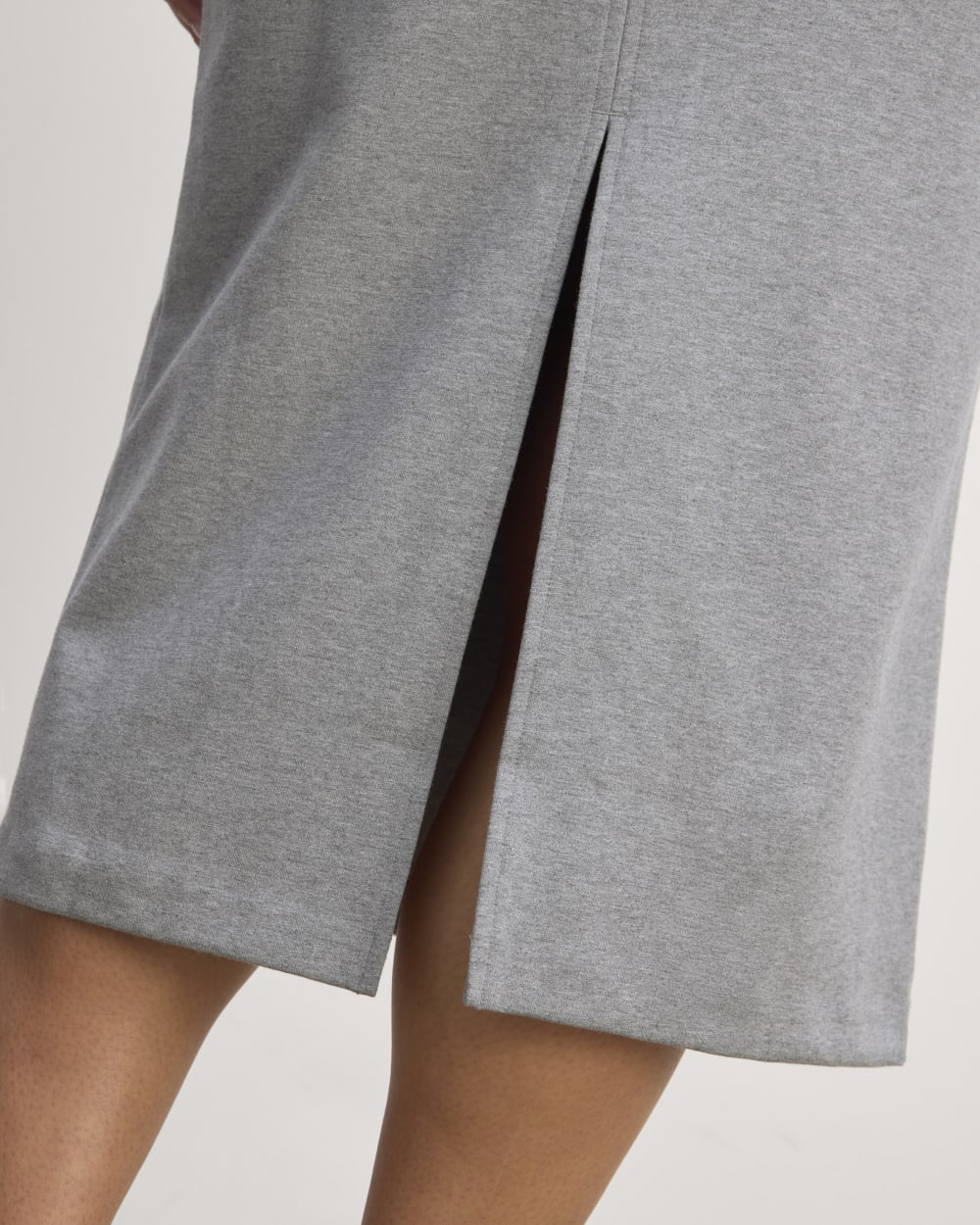 The Dream '90s Midi Dress in Mid Heather Grey — detail view