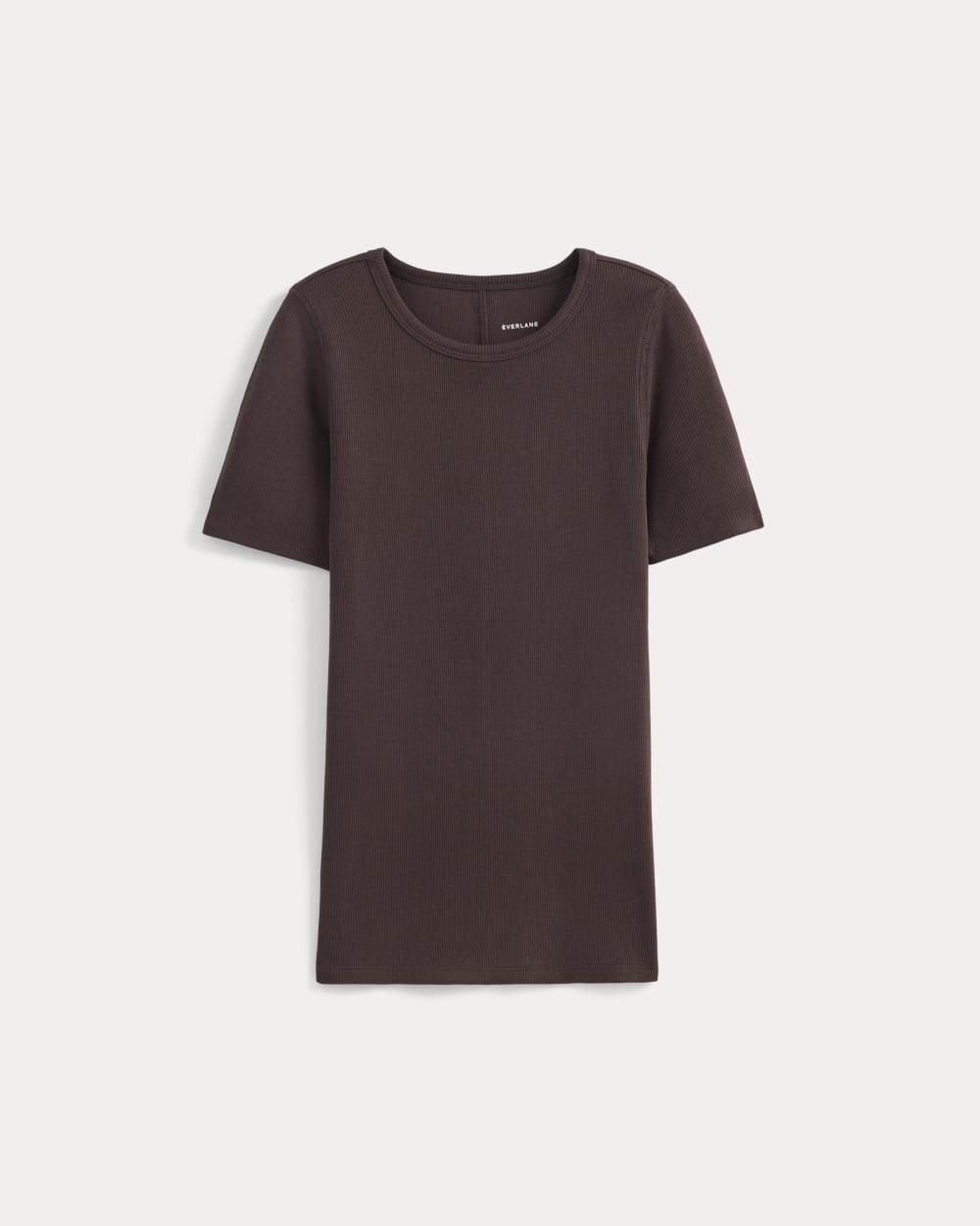 The Luxe Rib Crew in Coffee Bean — alternate view