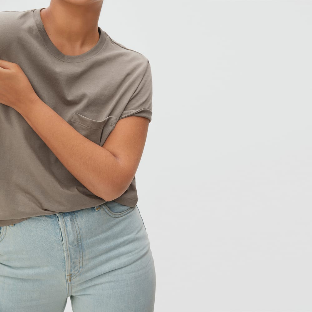 The Box-Cut Tee in Essential Cotton in Clay — alternate view