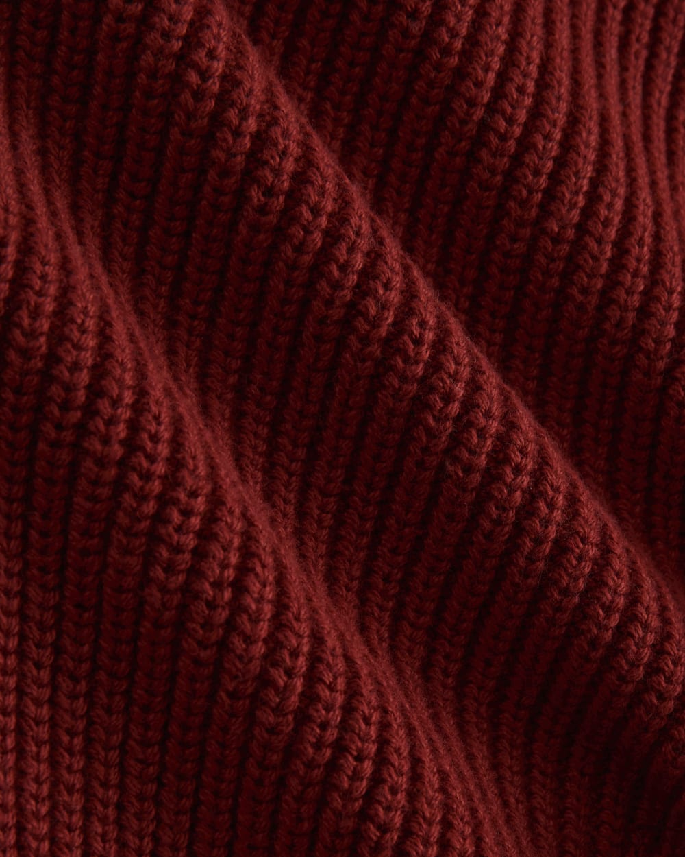 The Full-Zip Sweater in Everyday Cotton in Merlot — detail view
