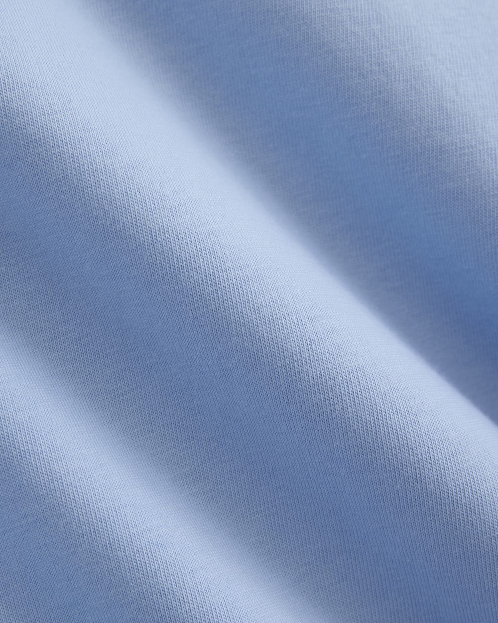 Retro V-Neck Jersey in Open Air Blue — detail view