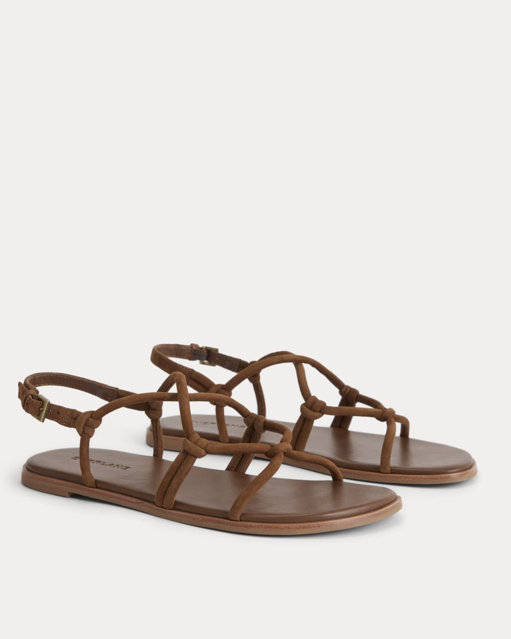 Suede Travel Sandal in Russet — detail view