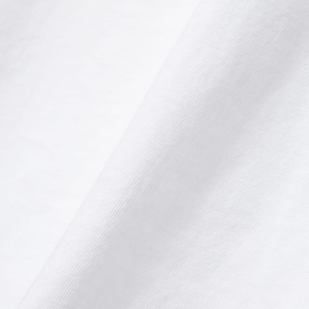 The Organic Cotton Long-Sleeve Crew in White — detail view