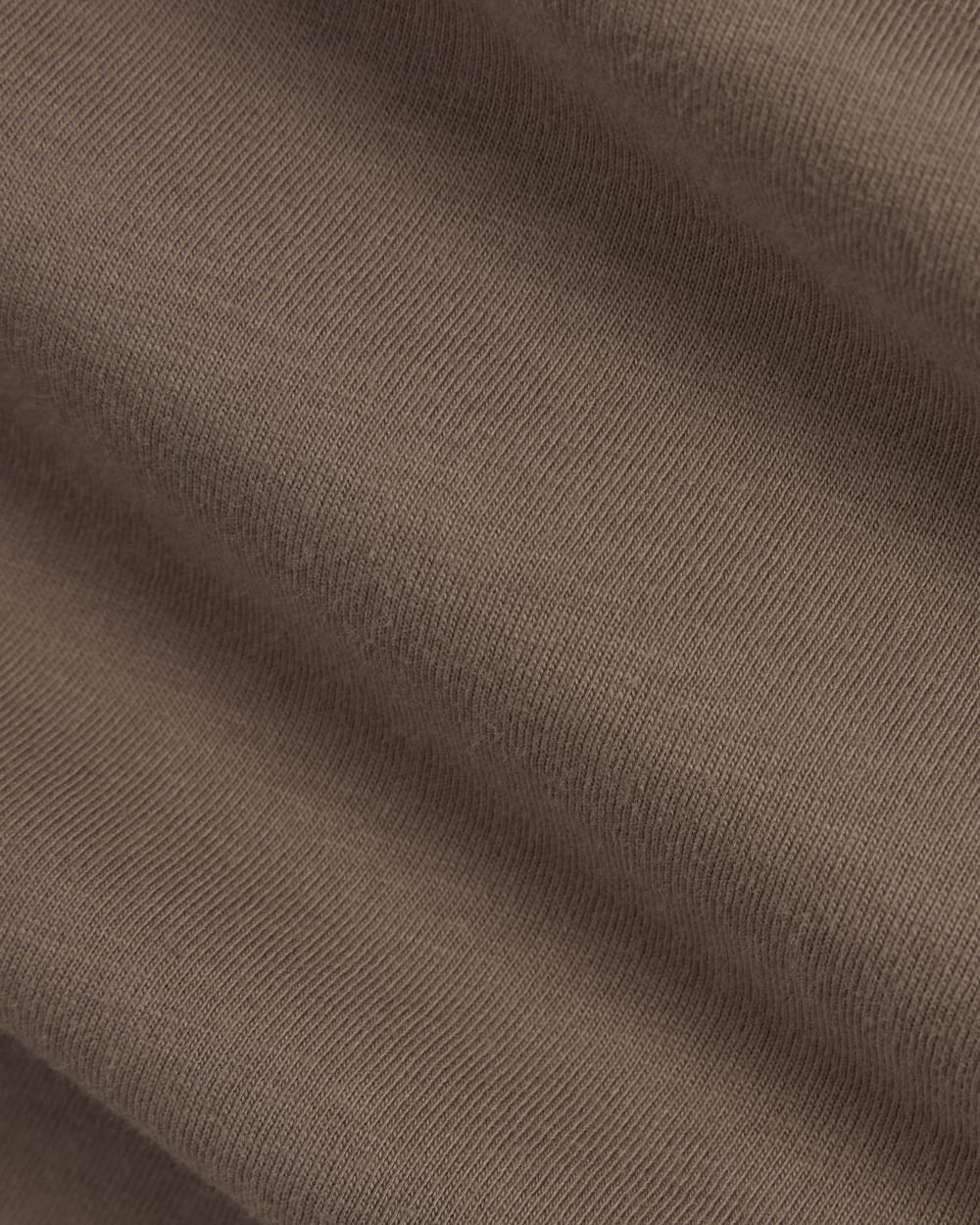 The Box-Cut Tee in Essential Cotton in Clay — detail view