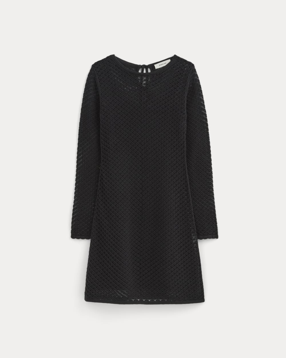 The Lace Knit Mini Dress in Black — alternate view