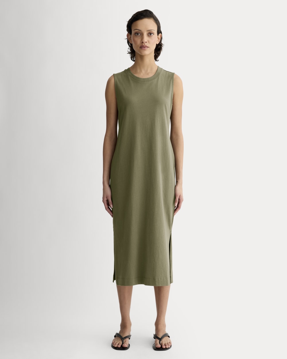 The Weekend Tank Dress in Kalamata — front view