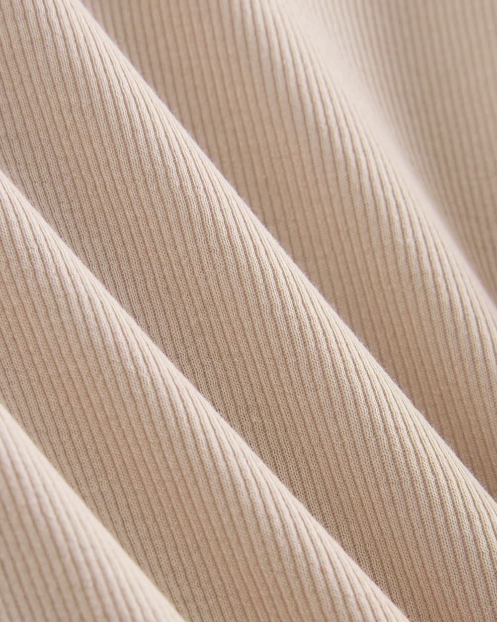The Luxe Rib Crew in Soft Rose — detail view