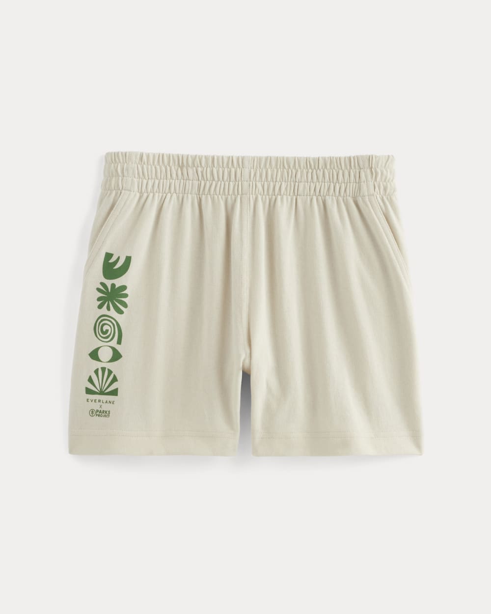 The Everlane x Parks Project Off-Duty Short in Natural / Green — alternate view