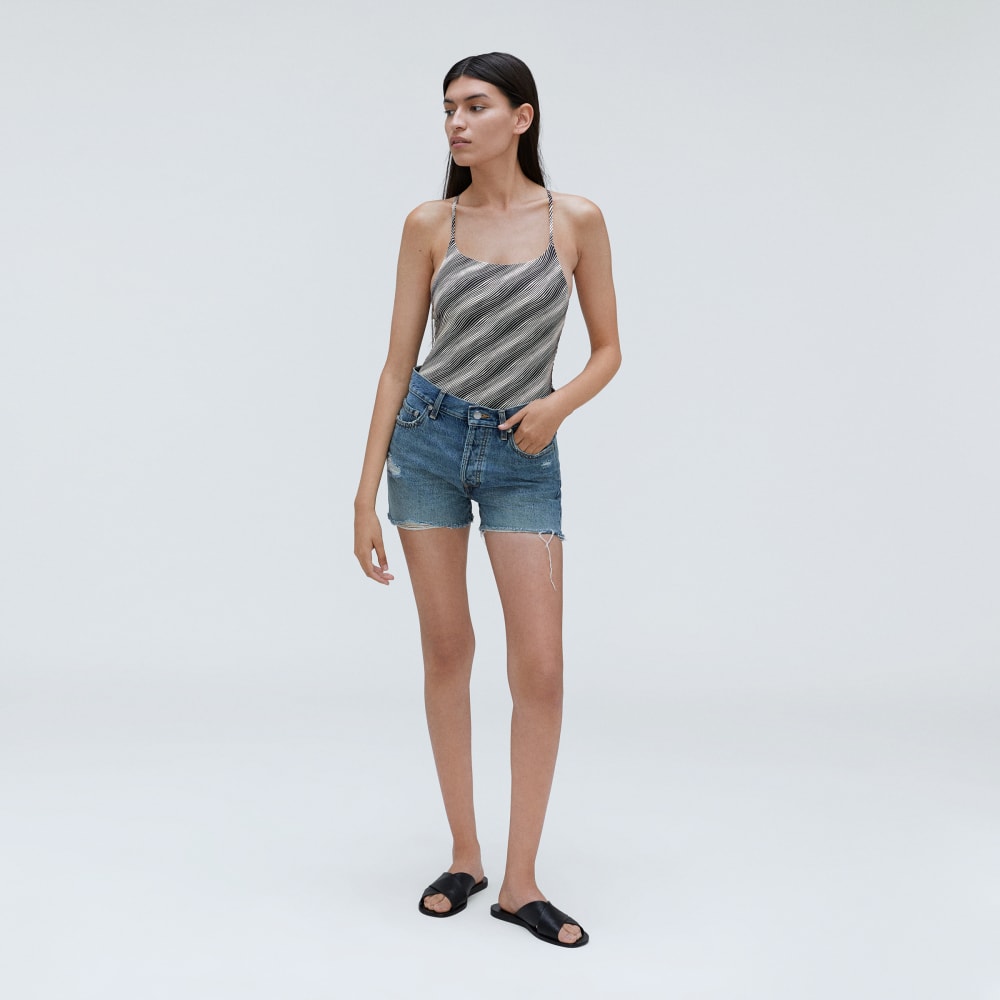 The String One-Piece in Black / Canvas — detail view