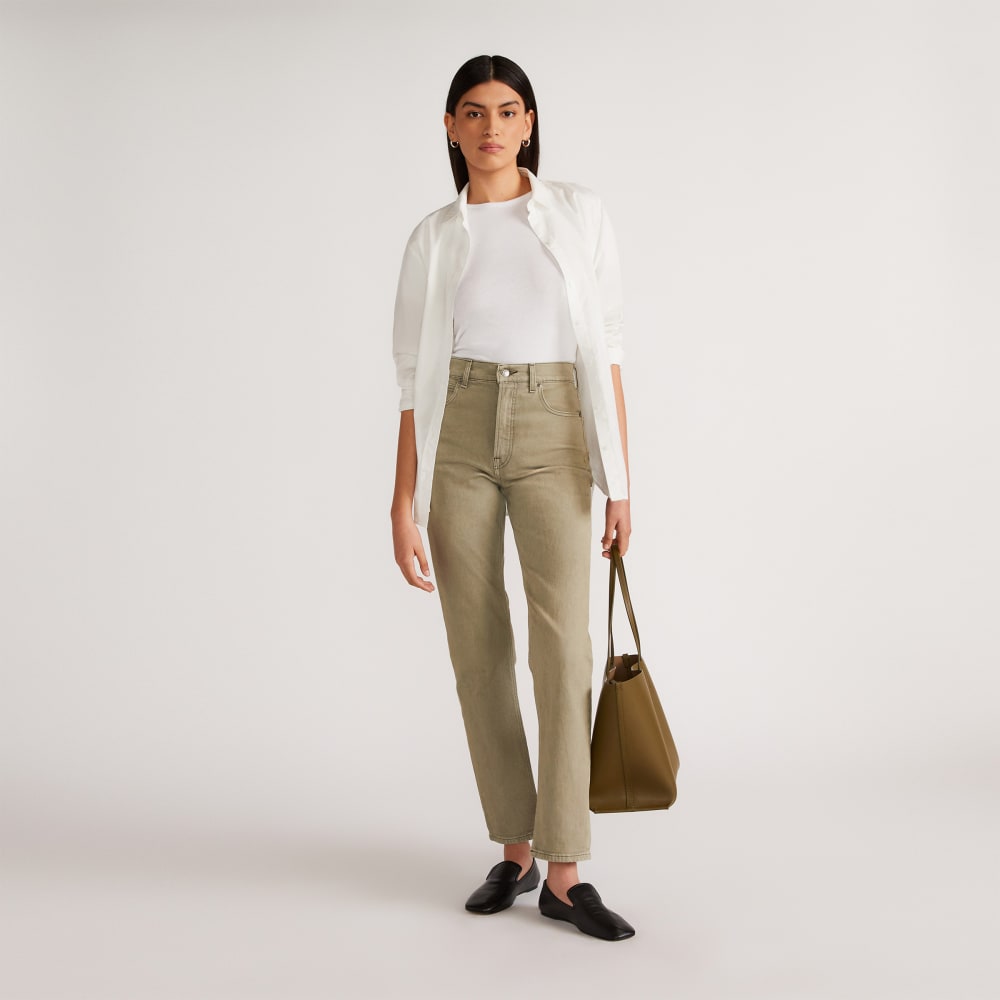 The Way-High® Slim Jean in Moss — detail view