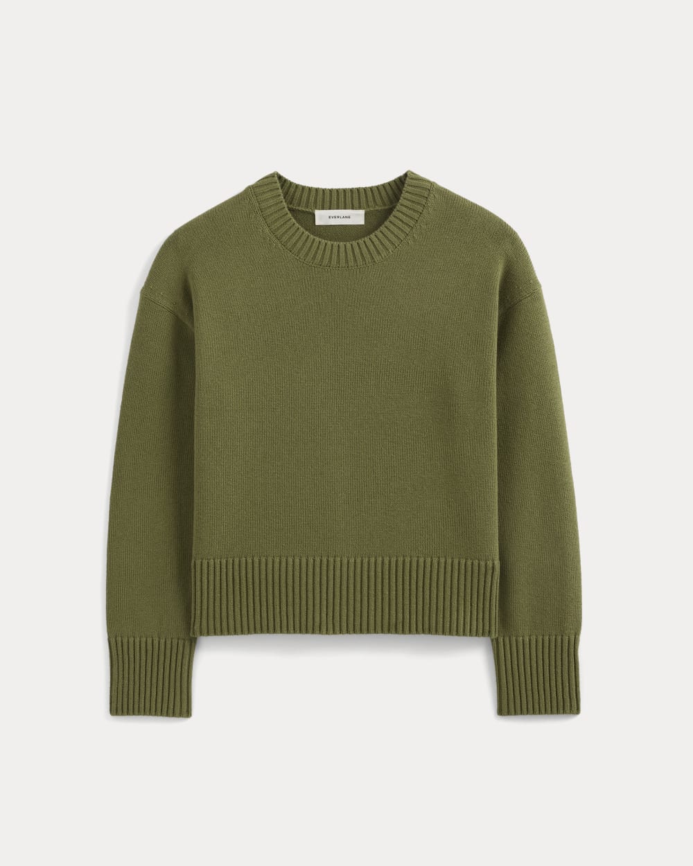 The Boxy Sweater in Everyday Cotton in Mayfly — alternate view