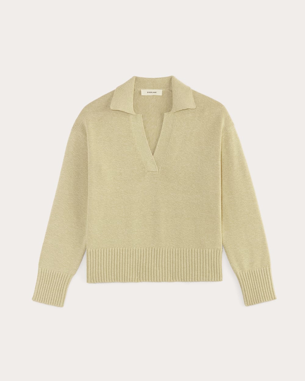 The Boxy Polo in Everyday Cotton in Mojave Desert / Natural — alternate view
