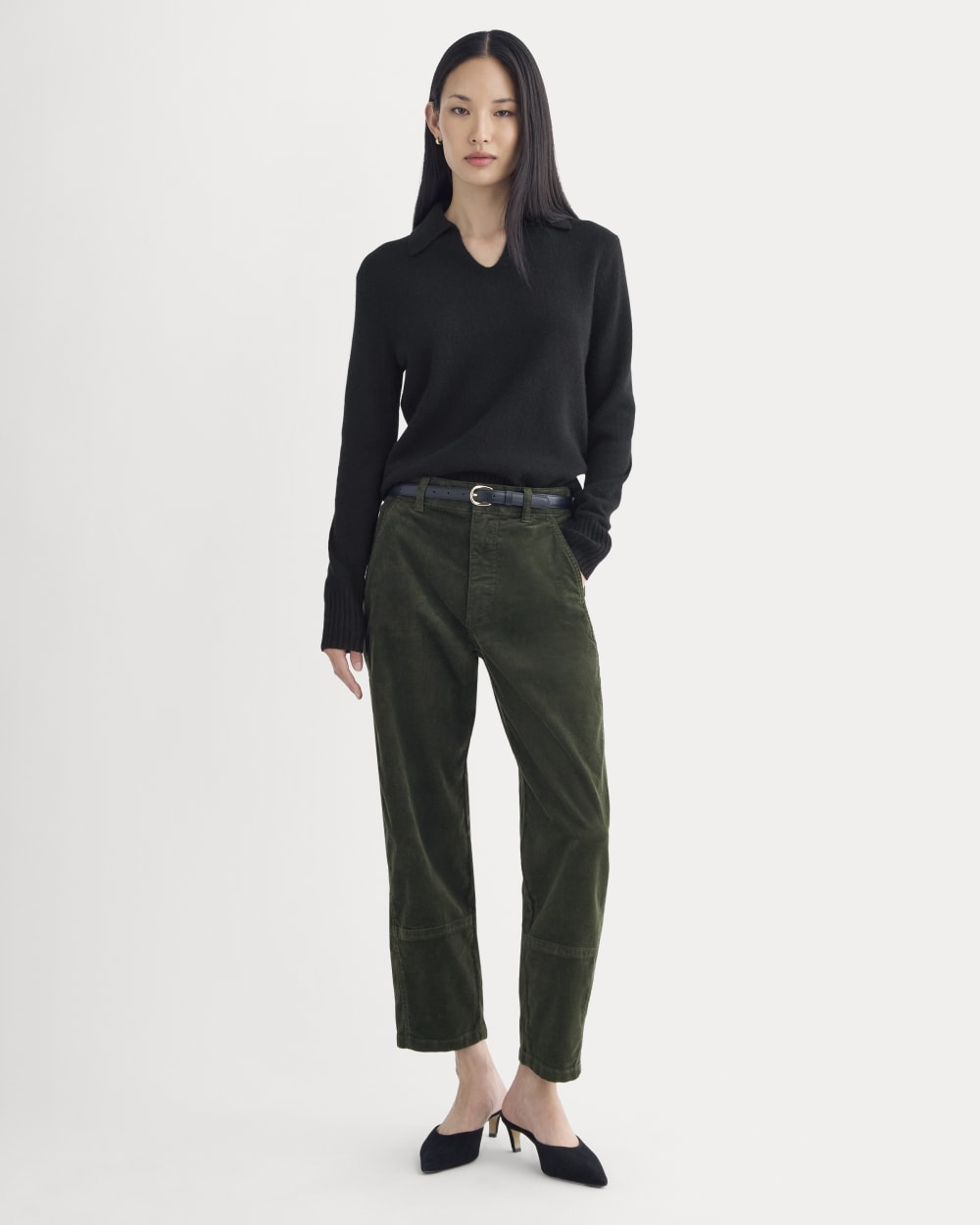 The Utility Barrel in Corduroy in Dark Forest — front view