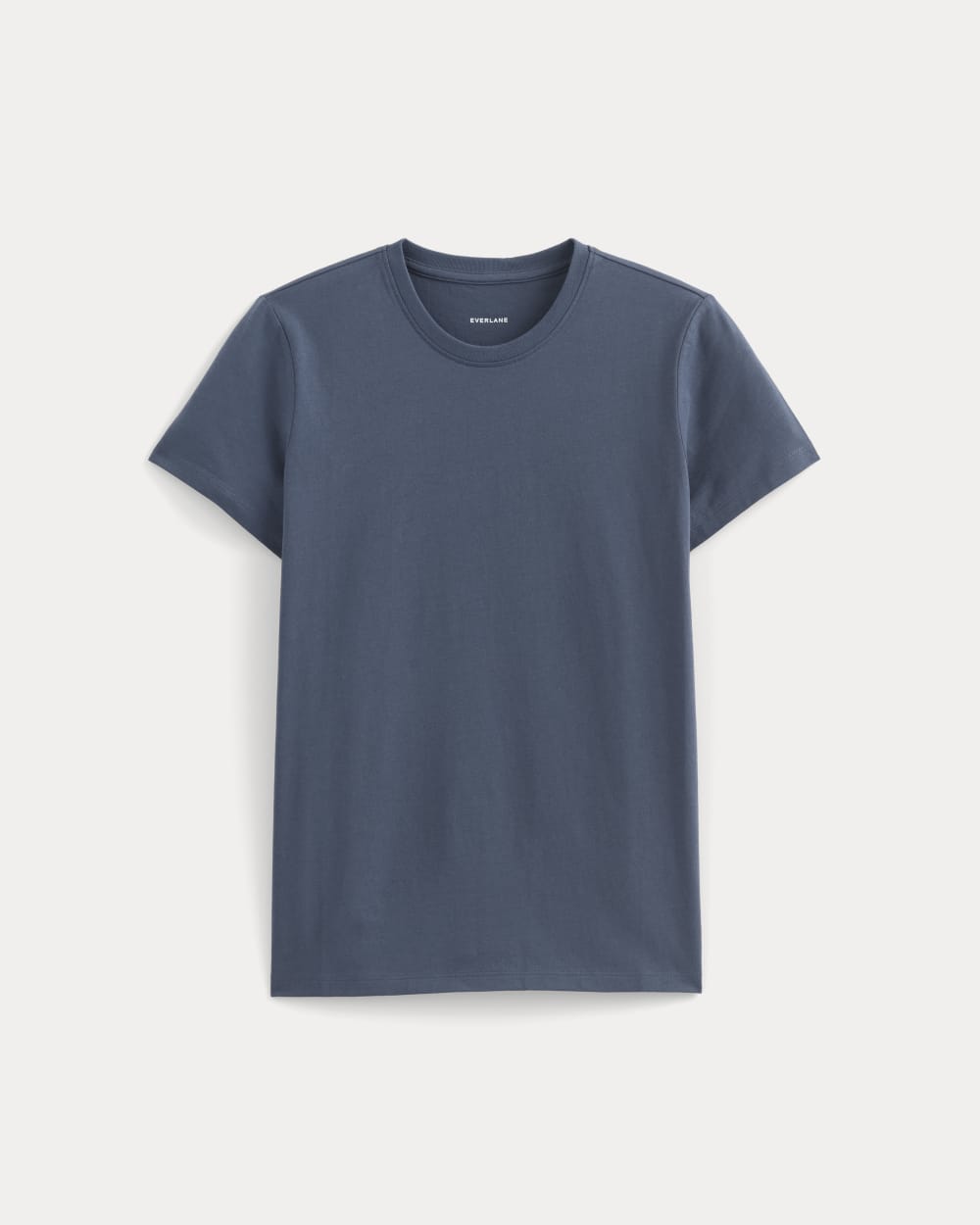 The Slim Crew in Essential Cotton in Deep Cobalt — alternate view