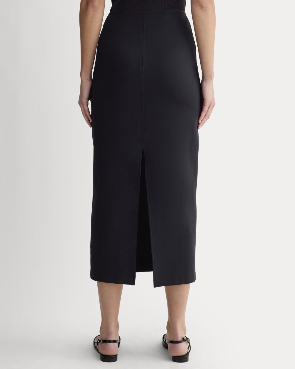 The Dream Maxi Skirt in Black — detail view