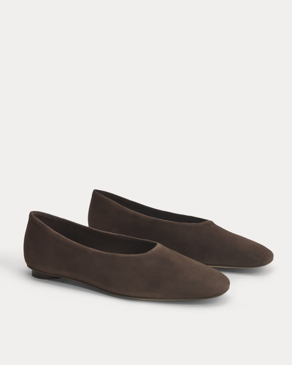 Gallery Square-Toe Flat in Deep Brown — alternate view